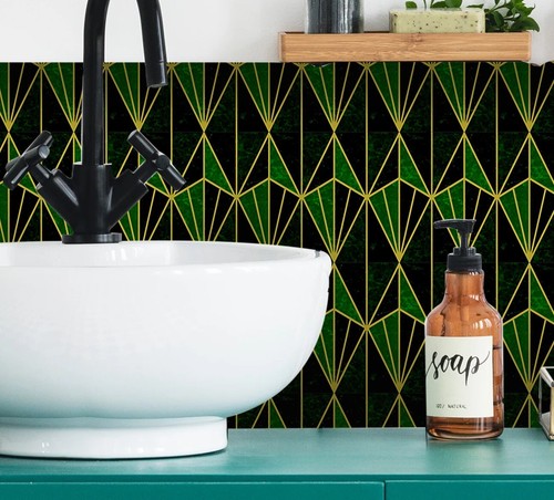 Stck grün gold mosaik - 25, stck.