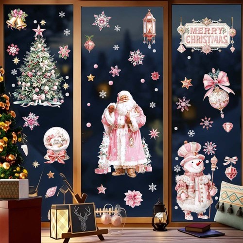 Rosa weihnachten fenster - rosa,